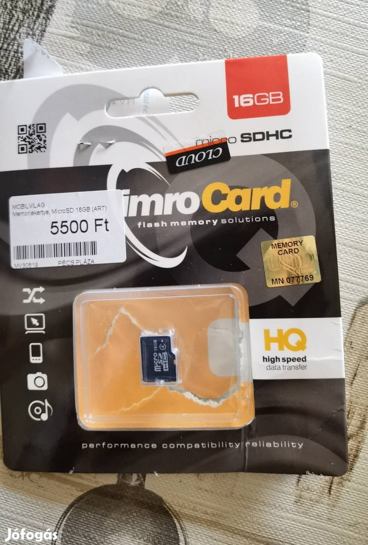 Új 16 GB Micro SD kártya 