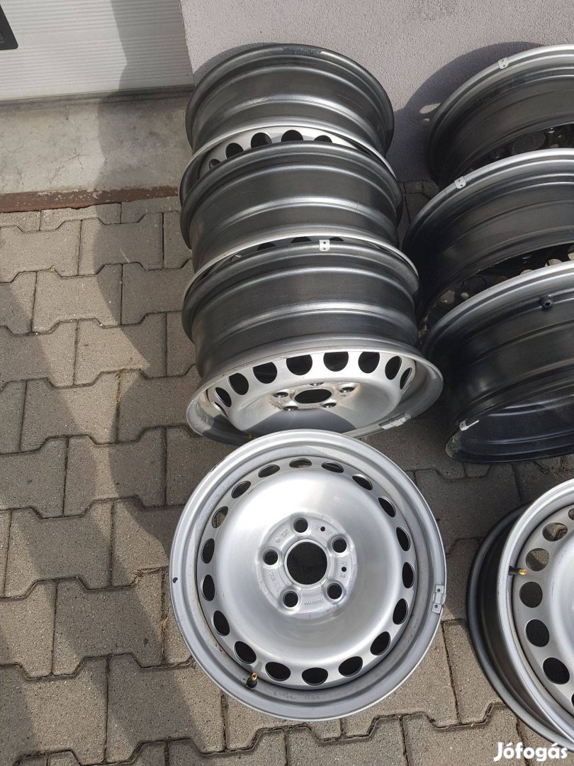 Új 16 lemez felni, 5x120 acél felni , VW gyári 16 lemez felni ET60