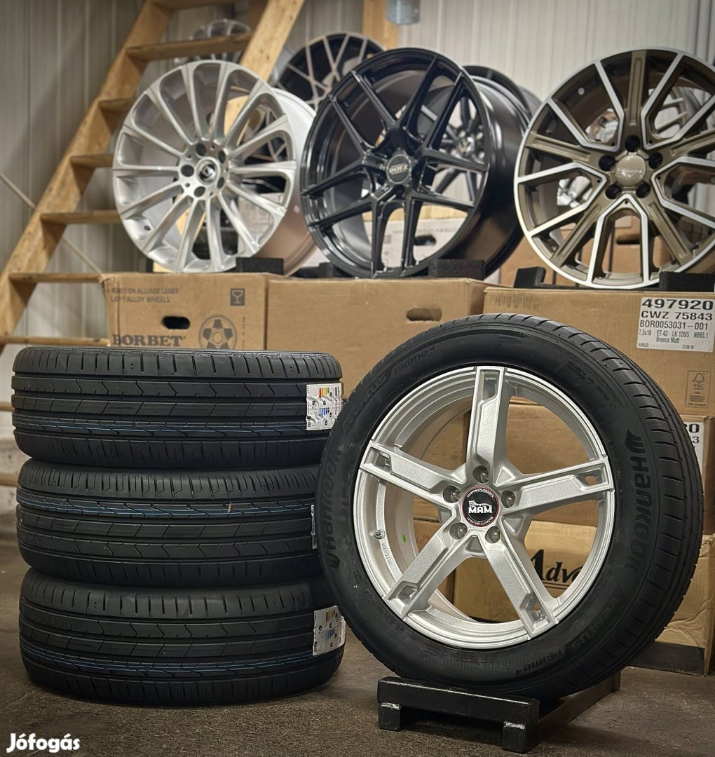 Új 17zoll 5x108 alufelnik 215/55 R17 új nyári gumikkal