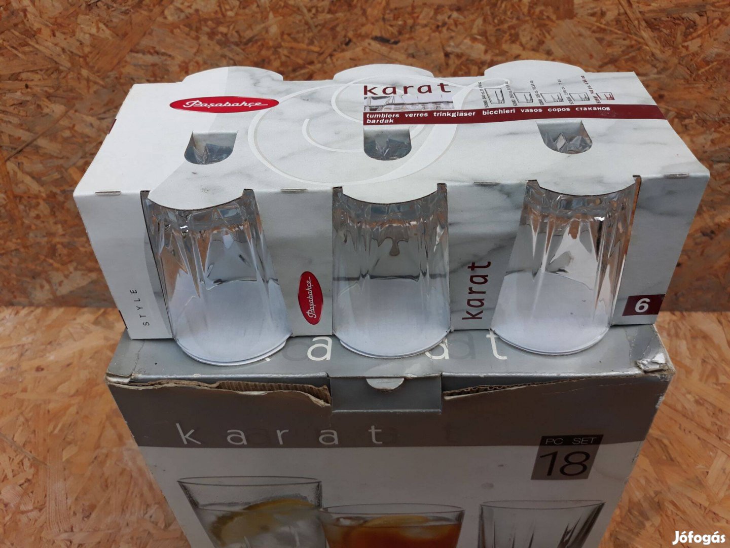 Új 18db-os Karat Pohár készlet eladó!!! 3 féle méretben ×6db akciós ár