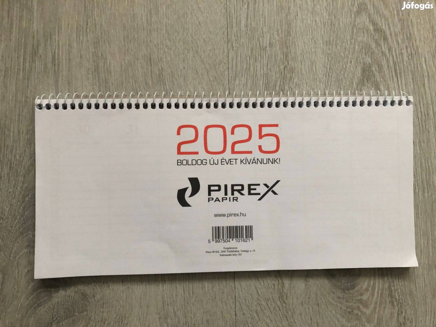 Új 2025. évi Pirex asztali naptár