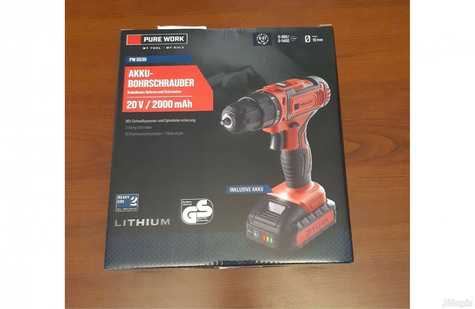 Új 20V 2000mAh akkus fúró-csavarozó, csavarbehajtó