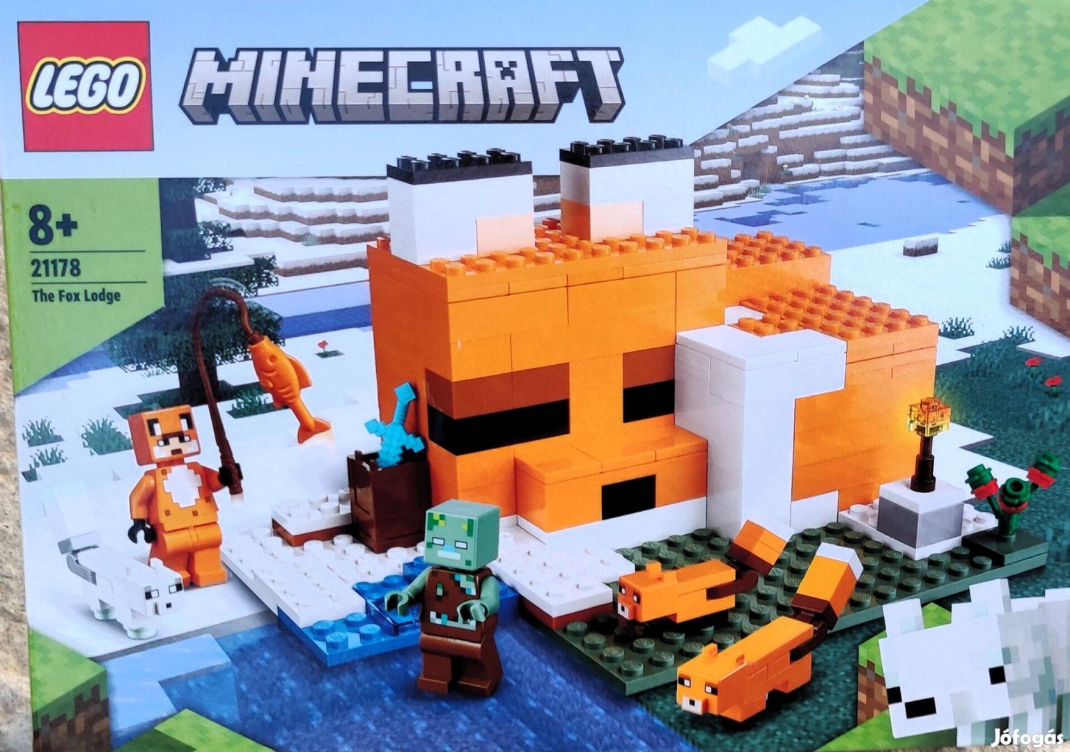 Új 21178 LEGO Minecraft róka házikó építőjáték építőkocka