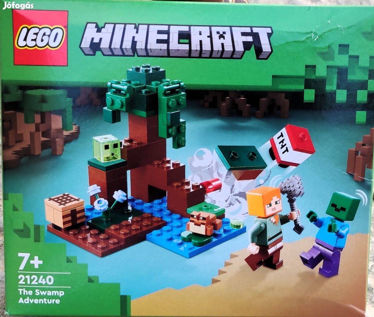 Új 21240 LEGO Minecraft mocsár kaland építőjáték építőkocka
