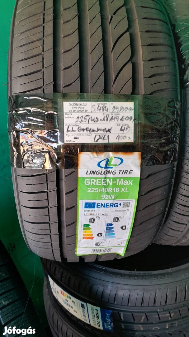 Új 225/40R18 nyári gumi 