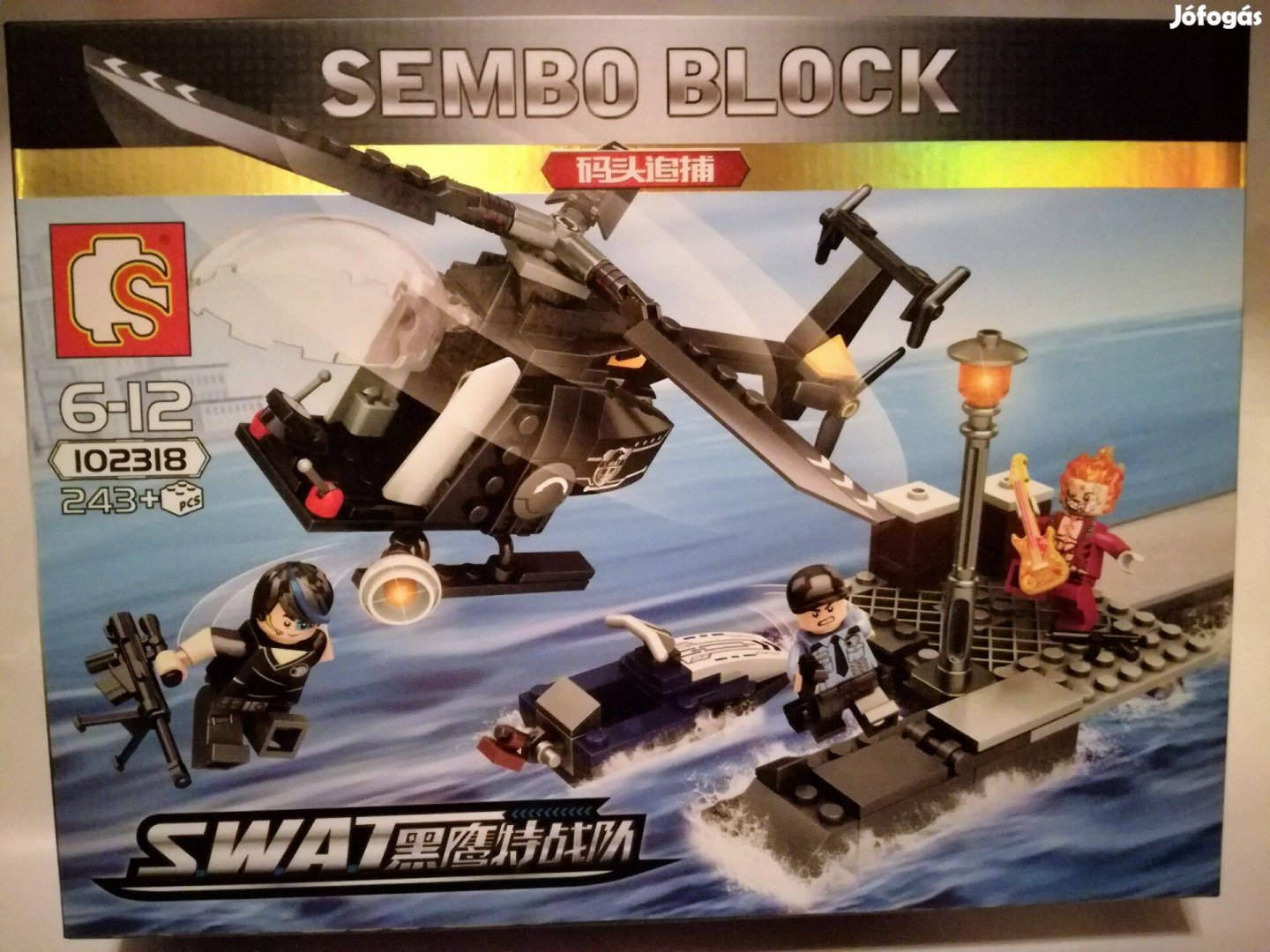 Új 243 db-os SWAT rendőr LEGO helikopter rendőrség szett