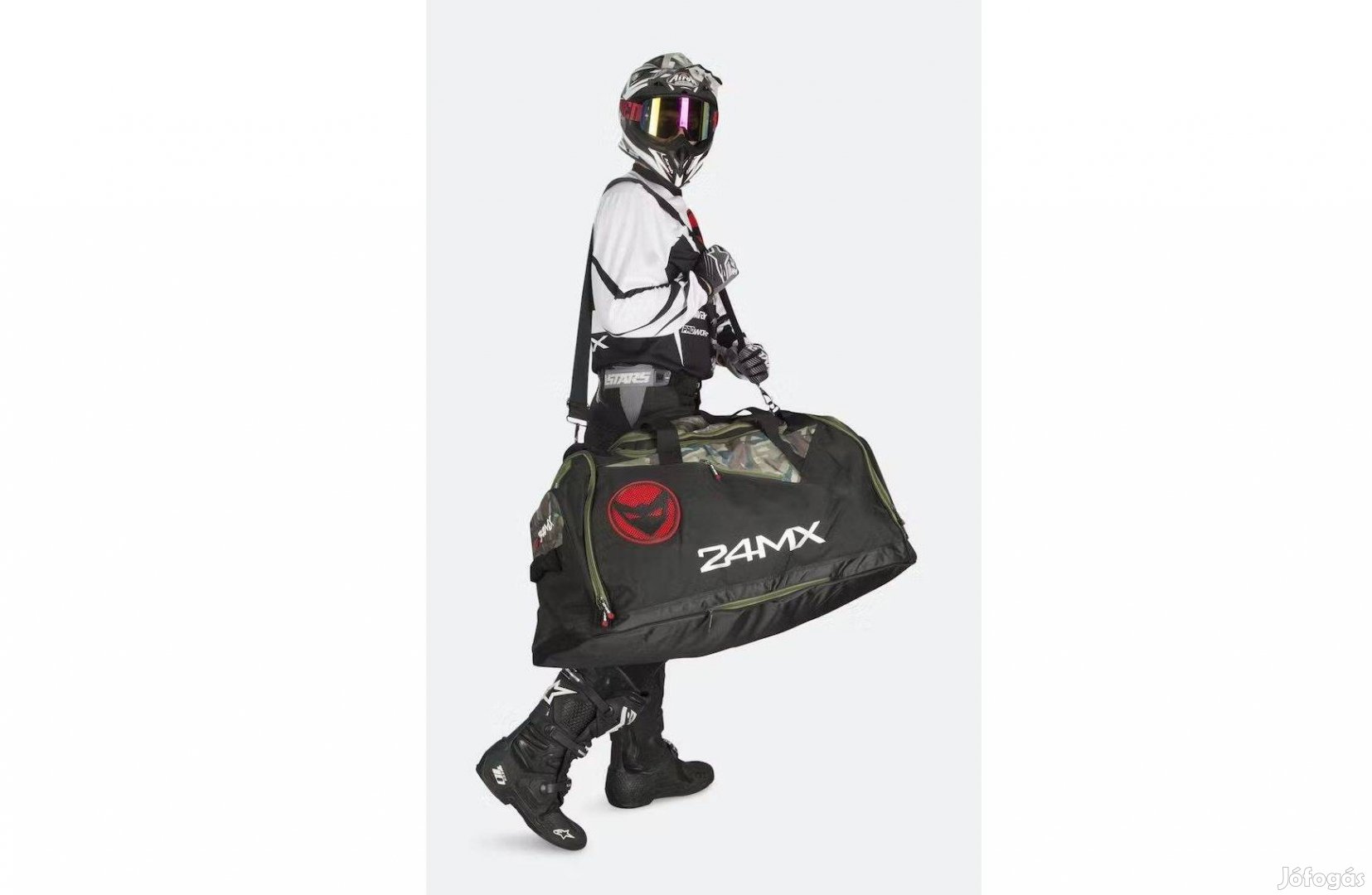 Új 24MX camo/fekete MX, cross táska, sporttáska, utazótáska, gearbag