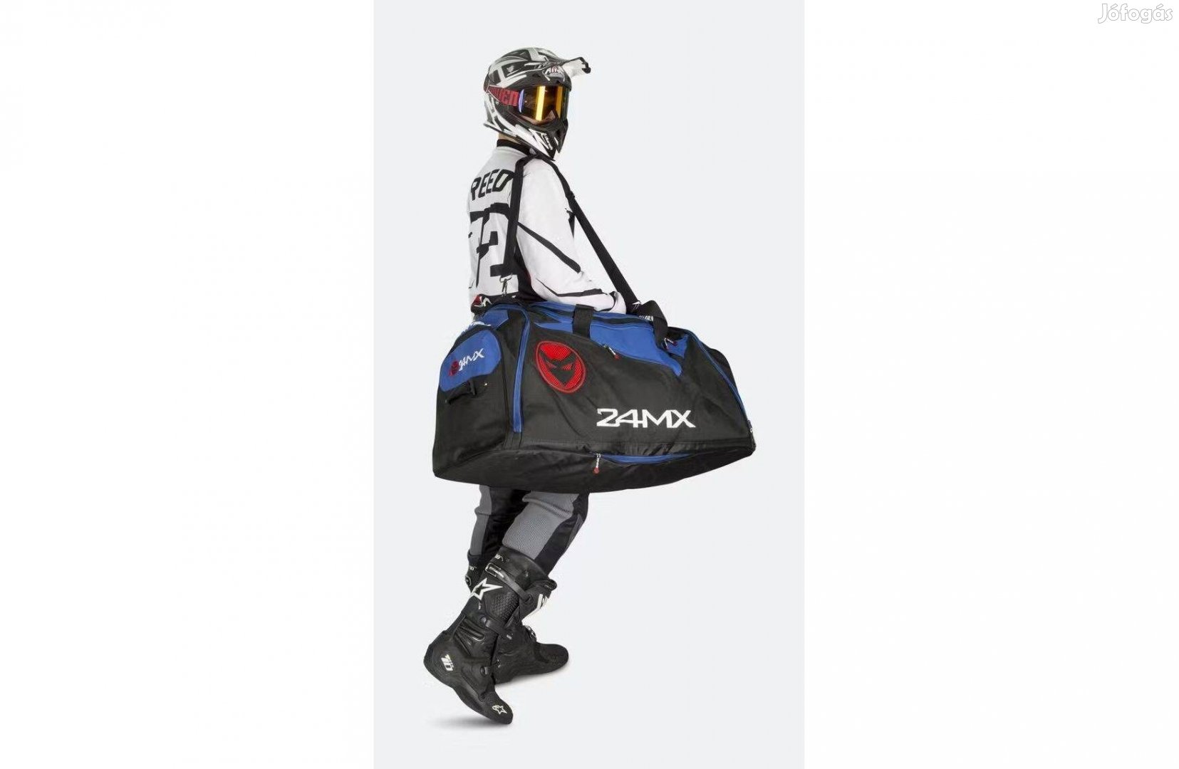 Új 24MX kék/fekete MX, cross táska, sporttáska, utazótáska, gearbag