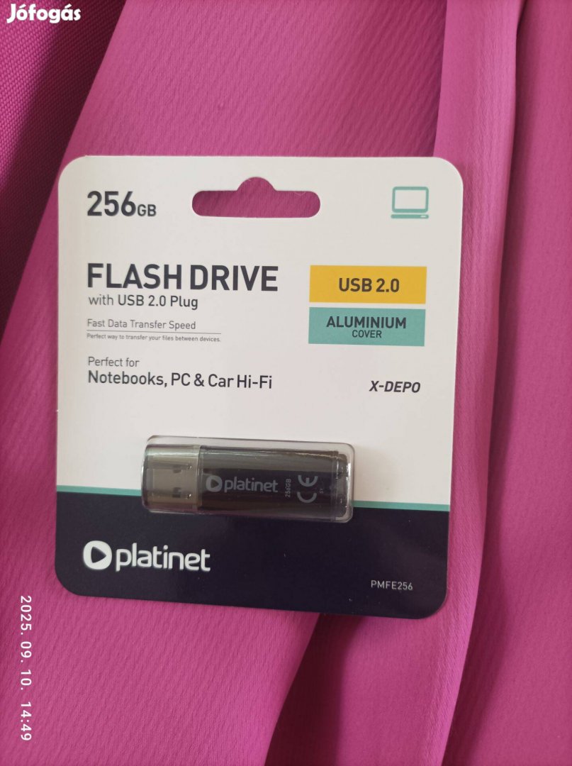 Új 256 GB-os bontatlan Platinet pendrive