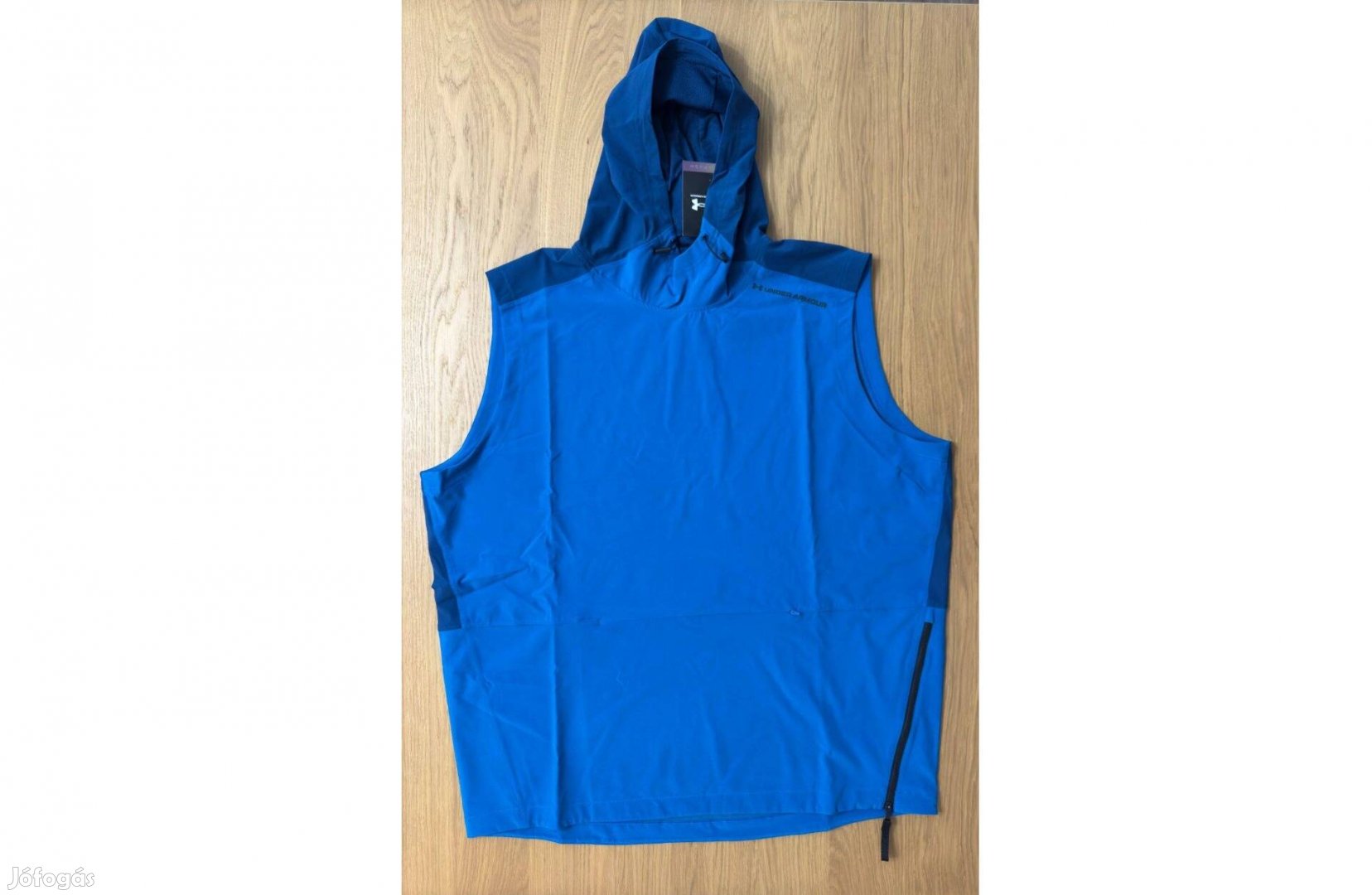 Új 2XL Under Armour Rush Hoodie Ujjatlan Kapucnis Technikai Kék Felső
