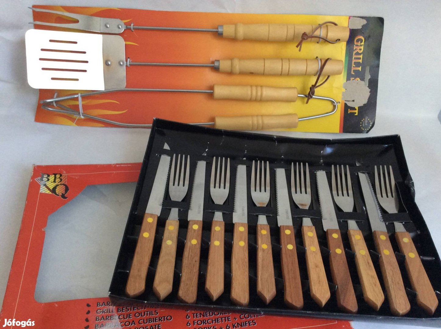 Új 2 db Grill keszlet grillezéshez , egyben