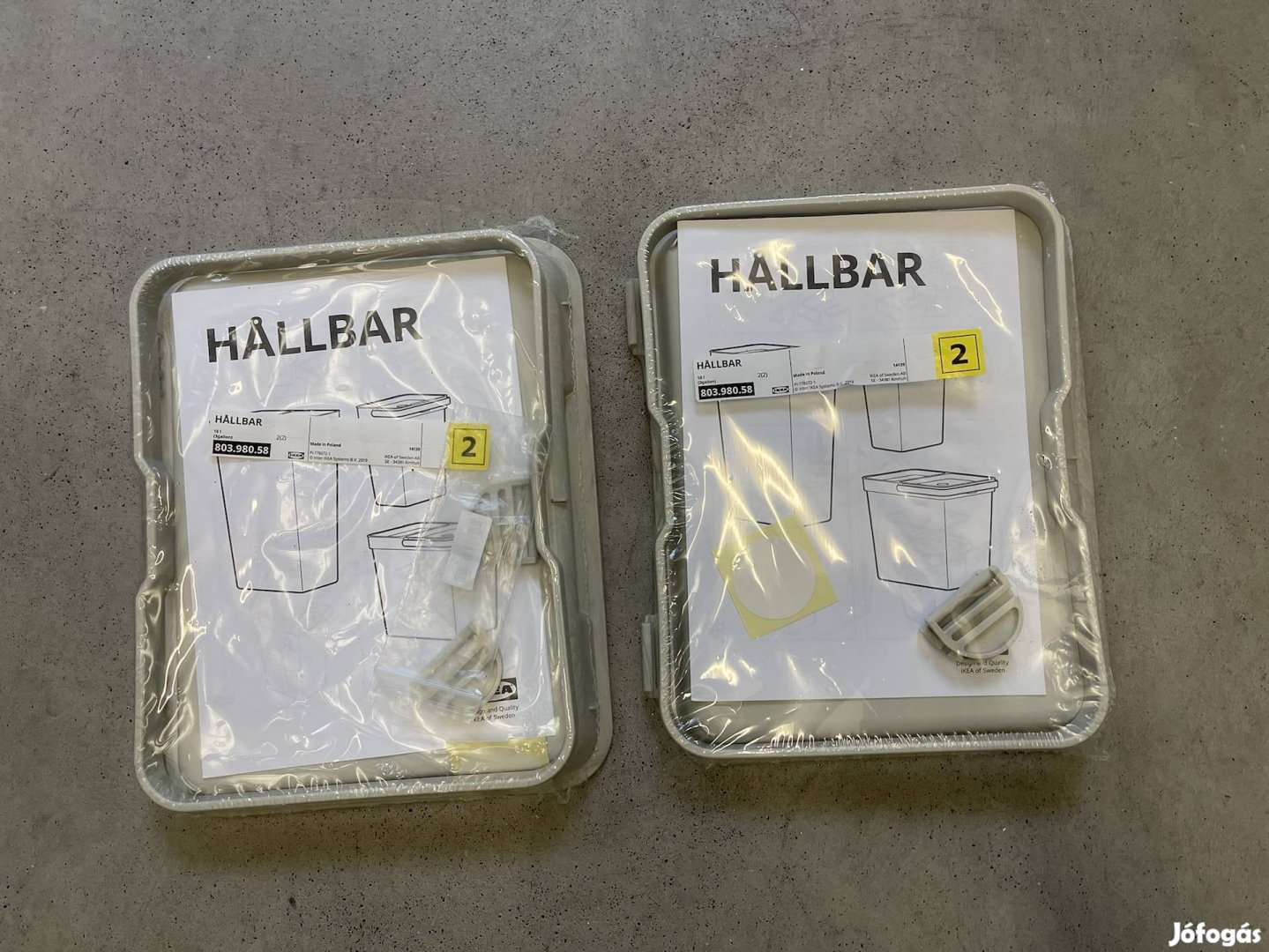 Új 2 db Ikea Hallbar Szelektív hulladékgyűjtő tető