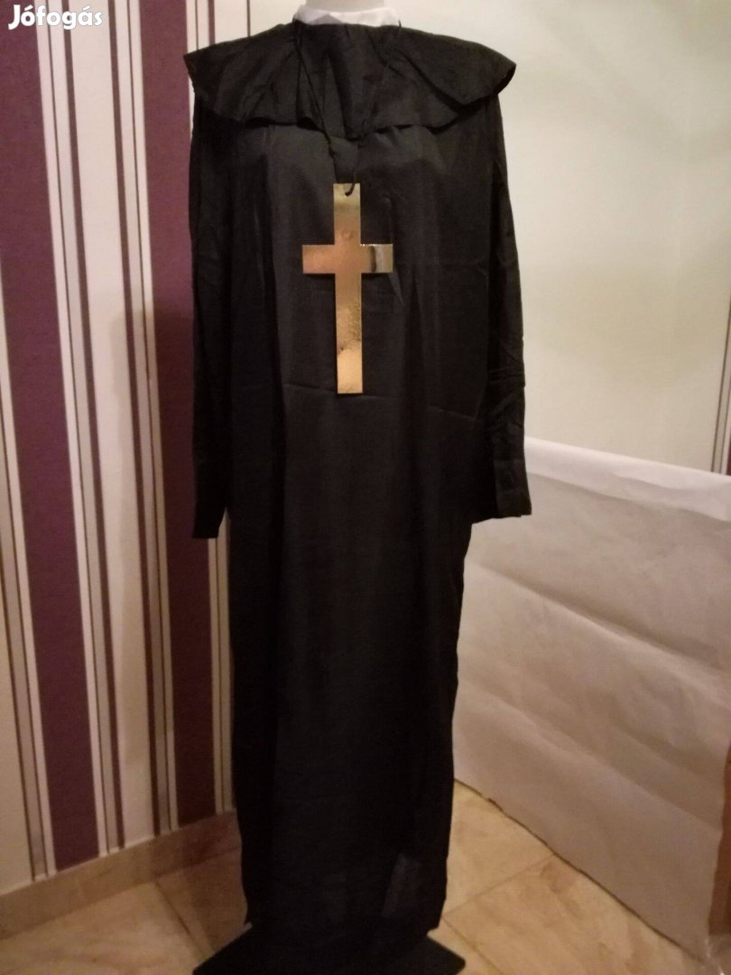 Új 2 részes felnőtt férfi pap jelmez ruha