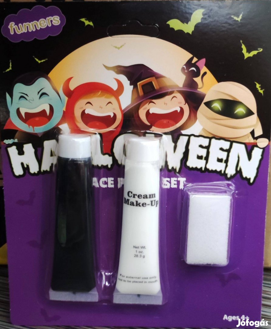 Új 2 részes krém festék Halloween jelmez farsang smink arcfesték