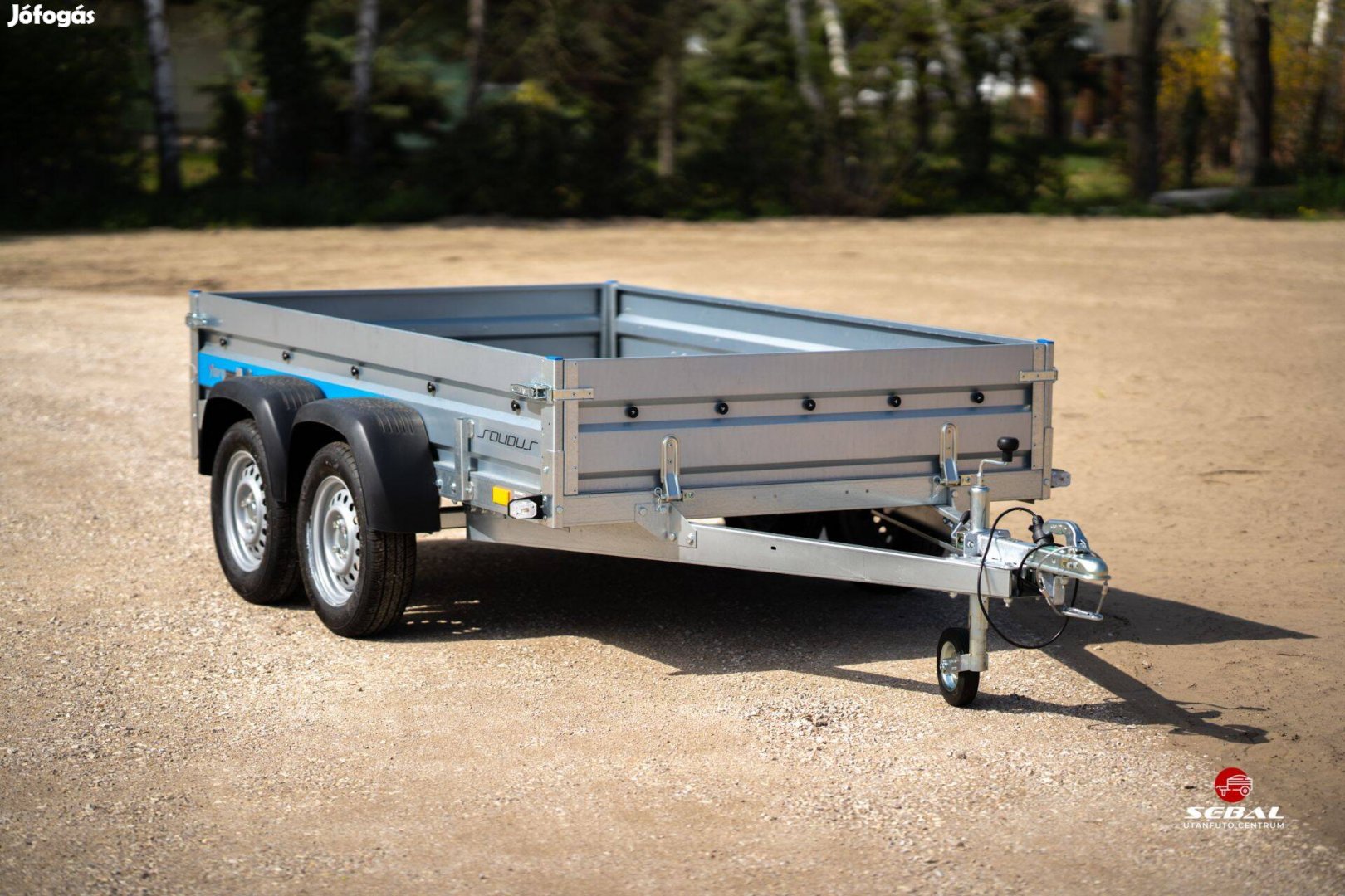 Új 2 tengelyes - fék nélküli utánfutó Kecskeméten - csak