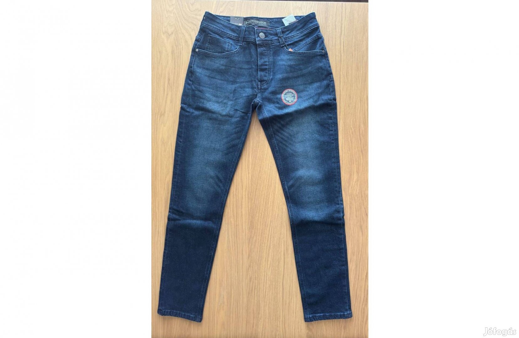 Új 32-38 L32 Crosshatch Malcolm Dark Wash Férfi Farmer Farmernadrág