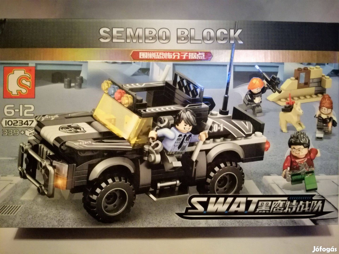 Új 339 db-os LEGO rendőr SWAT dzsipp rendőrség szett