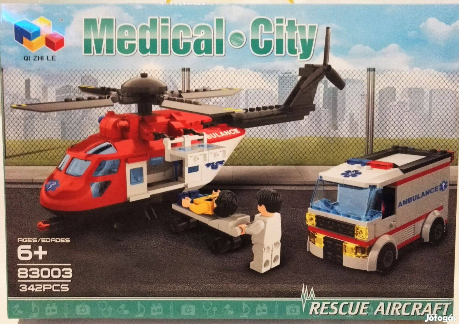 Új 342 db-os mentő mentőhelikopter szett építőjáték LEGO utánzat