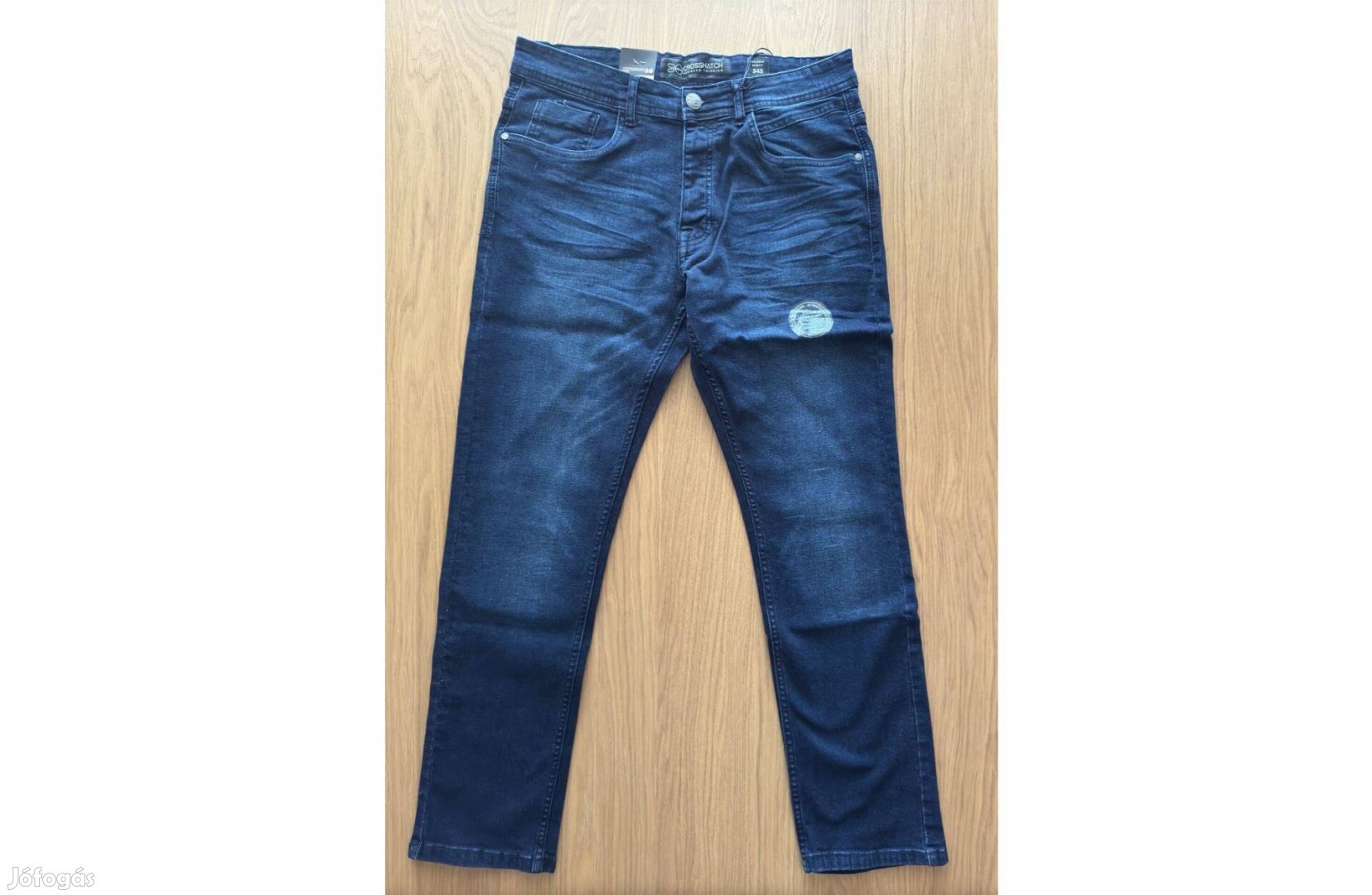 Új 34 36 40 Crosshatch Malcolm Dark Wash Farmer Farmernadrág Nadrág