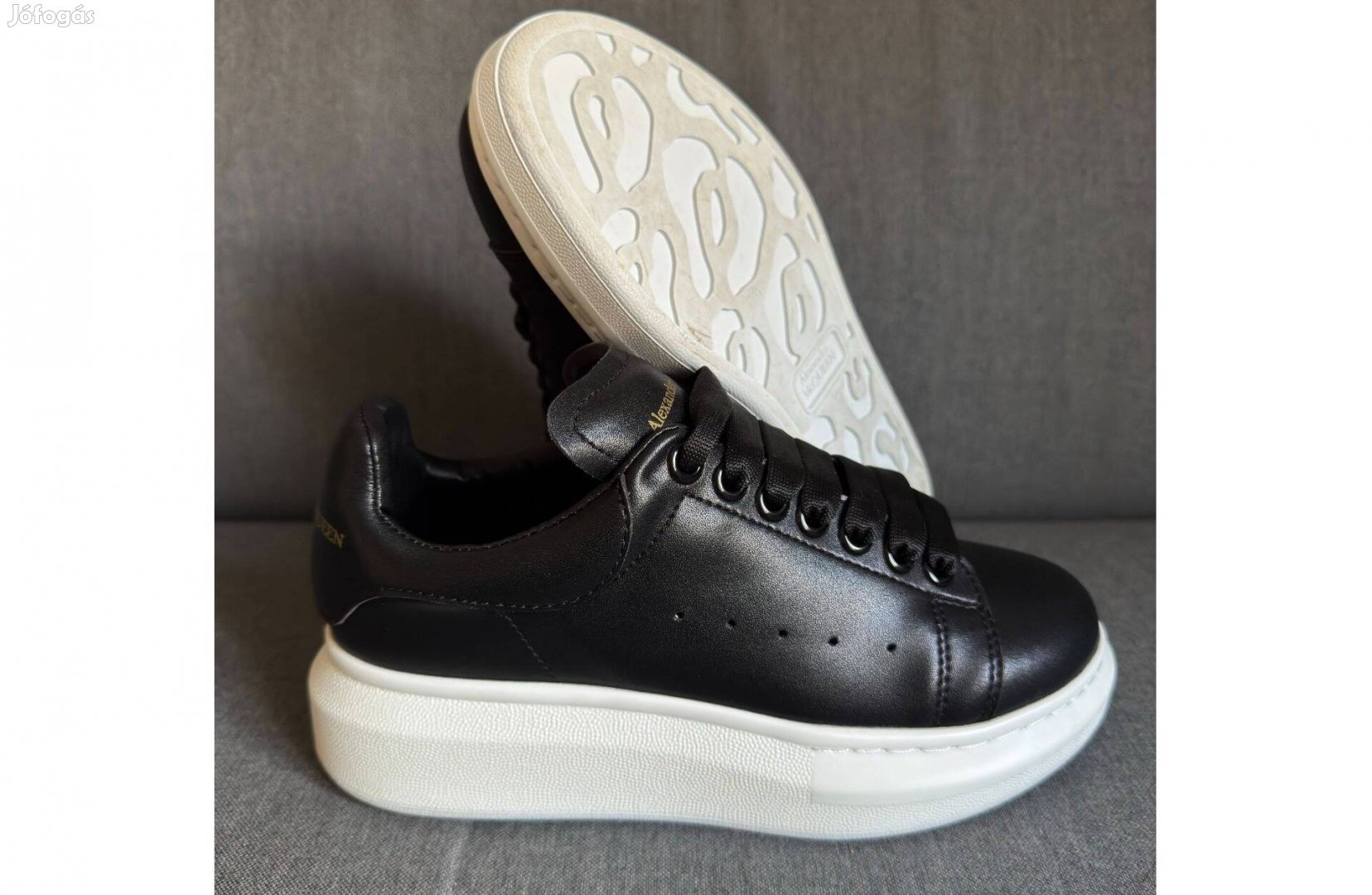 Uj 36 Alexander Mcqueen Oversize Sneaker Fekete Feher Noi Cipo