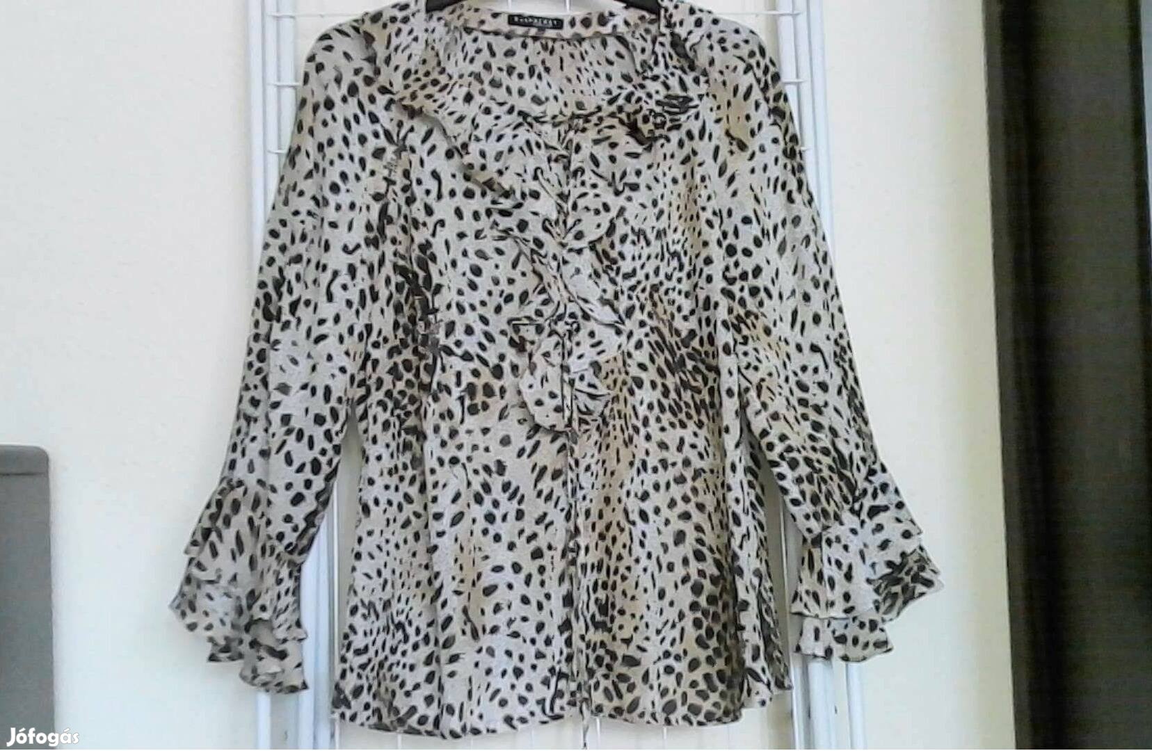 Új 36S állatmintás leopárd mintás blúz