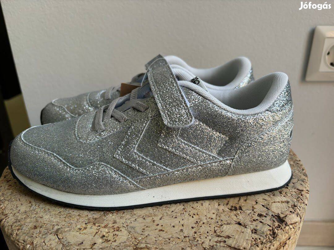 Új 37-es Hummel Reflex Glitter JR ezüst csillámos lány sportcipő