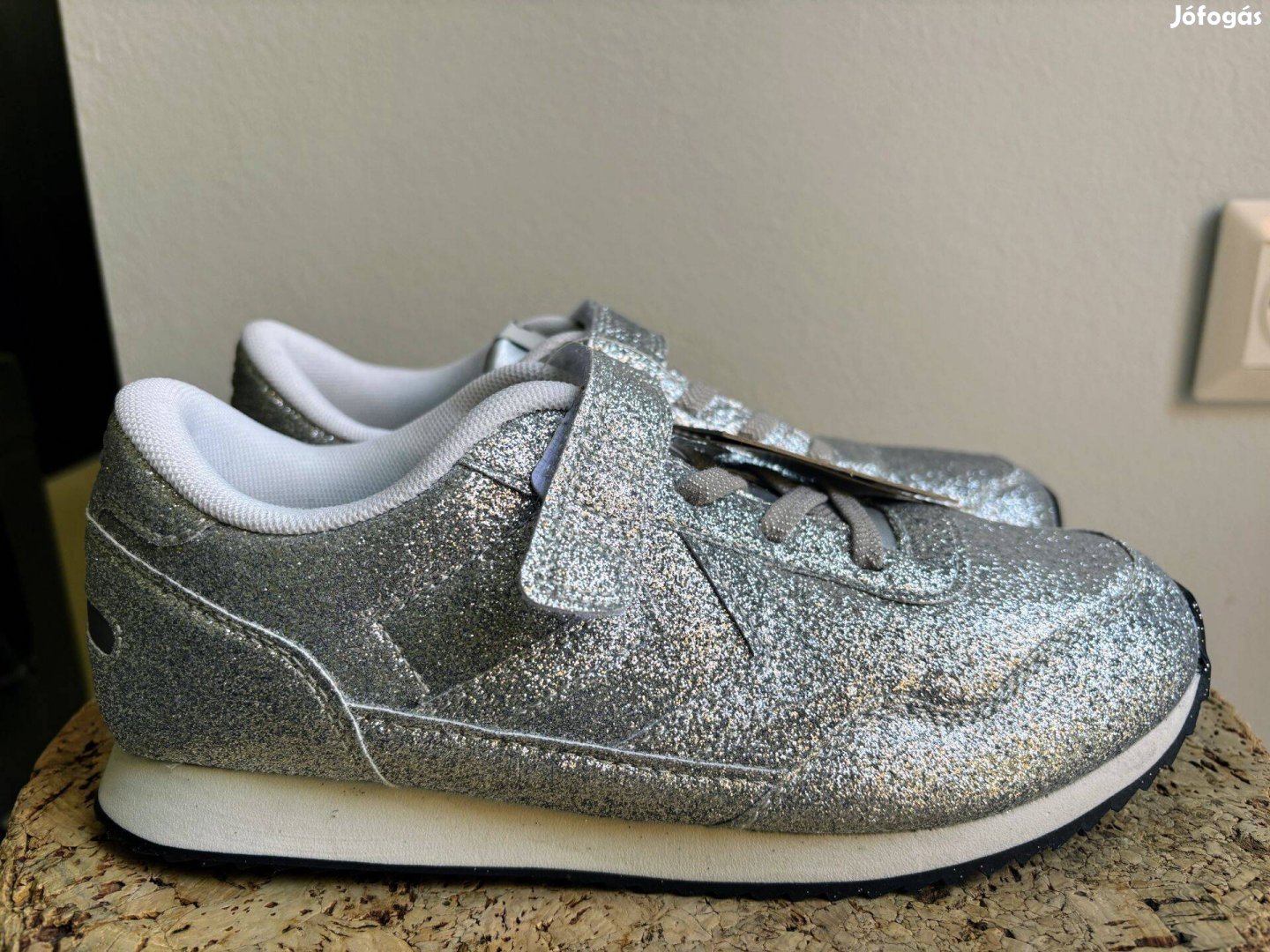 Új 37-es Hummel Reflex Glitter JR ezüst csillámos lány szabadidő cipő