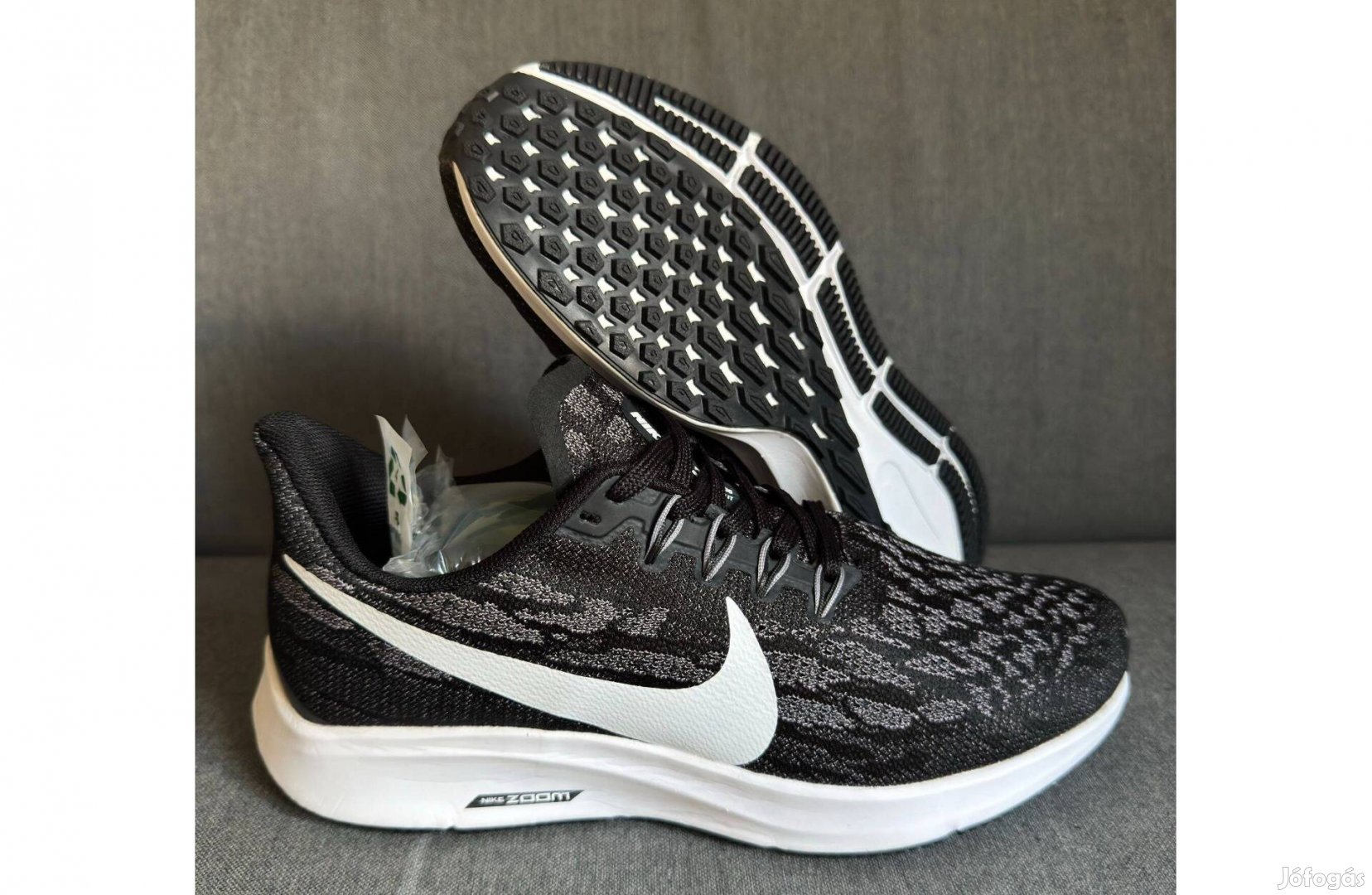 Új 38 Nike Air Zoom Pegasus 36 Fekete Fehér Futócipő Cipő