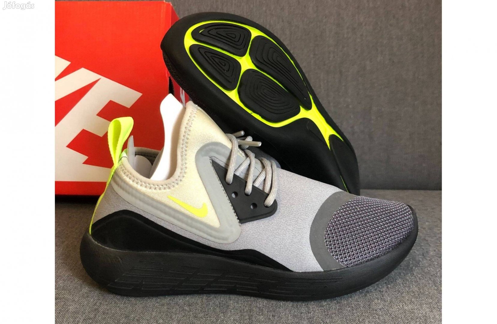 Uj 38 Nike Lunarcharge Neon Grey Cipo Noi Ferfi Unisex Sportcipő