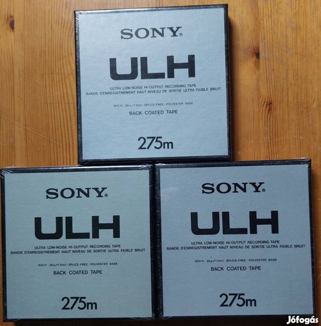 Új 3-DB Sony Ulh 275m Orsós Magnószalag 13-CM Sony Orsós MAGNÓ Szalag