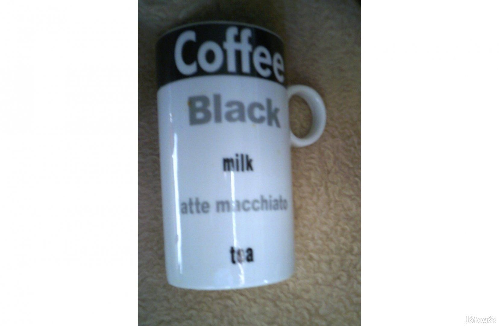 Új 3 dl-es latte macchiato felíratú nagyméretű kávéscsésze bögre