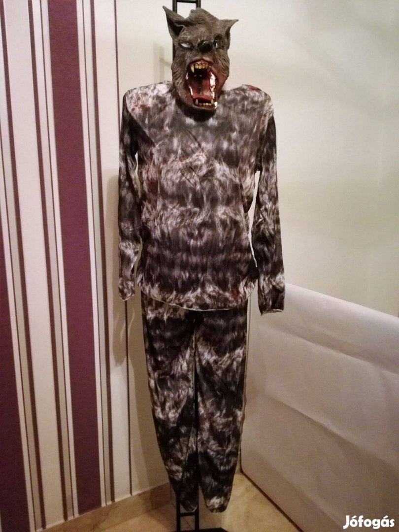 Új 3 részes felnőtt férfi vérfarkas jelmez szörny ruha Halloween