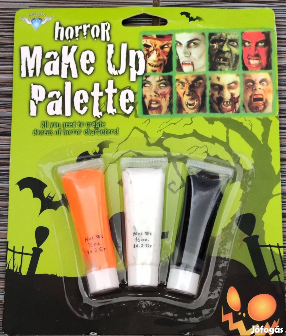 Új 3 részes krém festék Halloween jelmez farsang smink arcfesték
