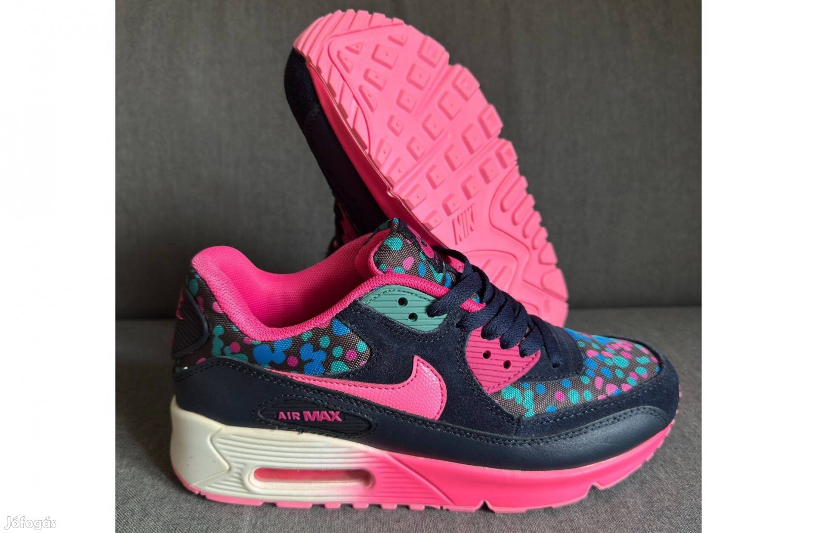 Új 40 Nike Air Max 90 Cipő Sneaker Női Lila Pink Fehér