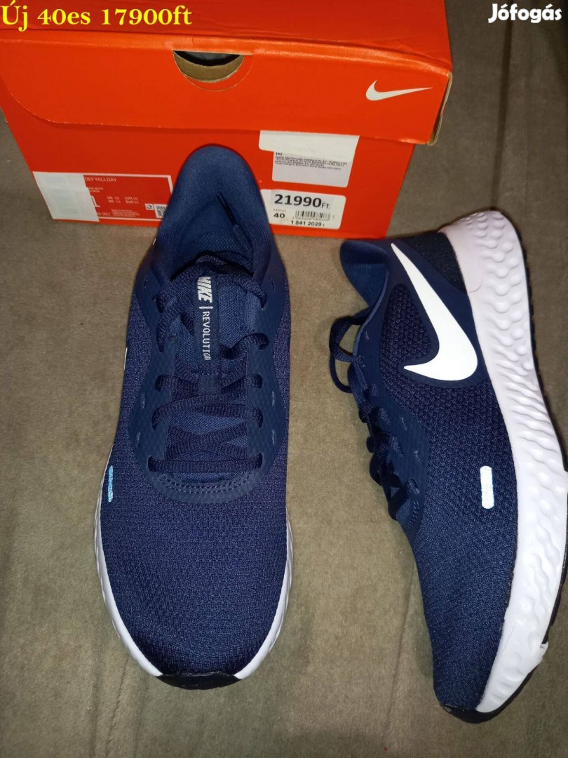 Új 40-es Nike kék cipő, sportcipő, szabadidő cipő, 17900ft