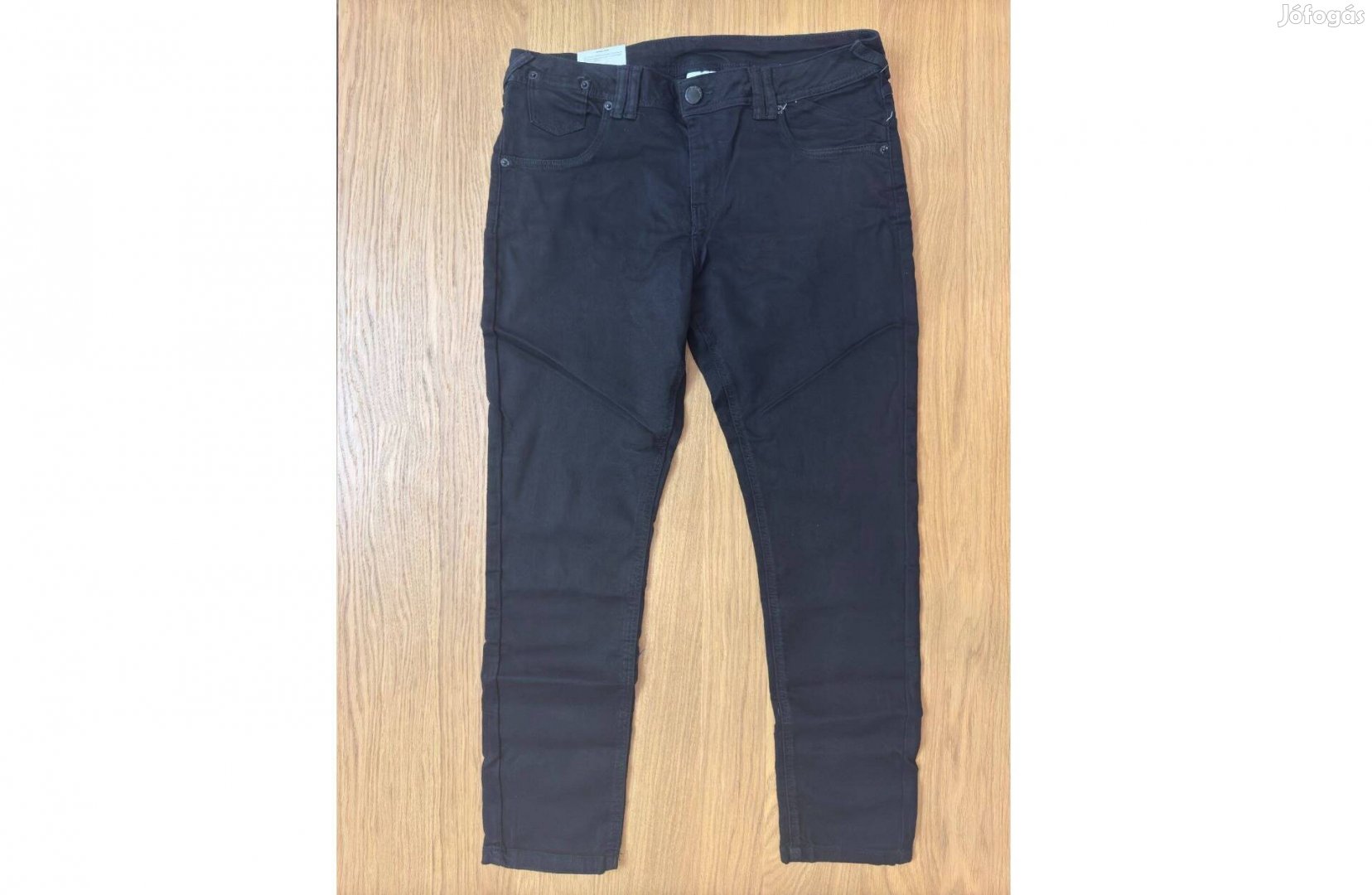 Új 42 Takko Női Slim Fit Fekete Farmer Nadrág Hosszúnadrág Rövid Fazon