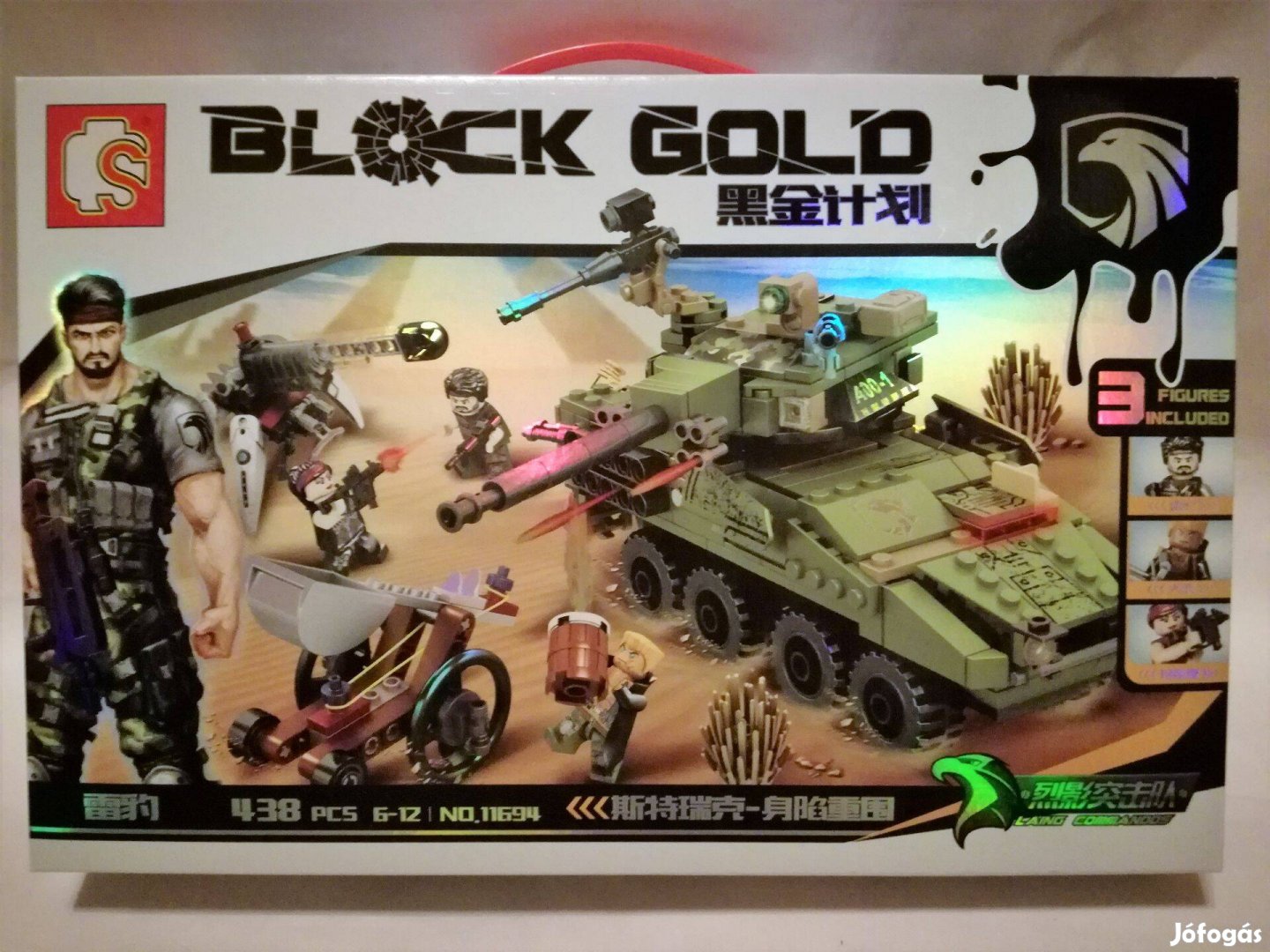 Új 438 db-os katonai LEGO harckocsi szett katona tank páncélkocsi