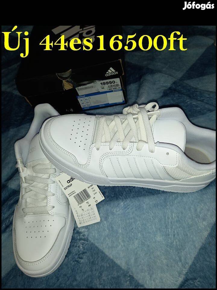 Új 44-es Adidas fehér férfi cipő, átmeneti szabadidő cipő