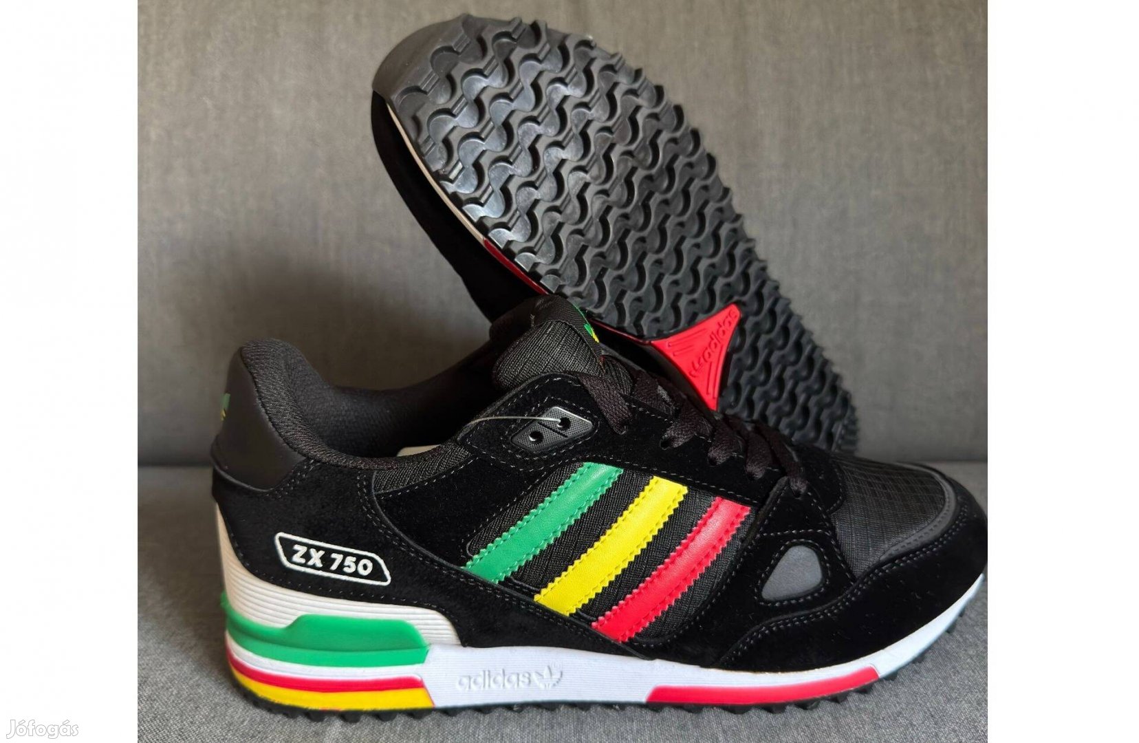 Új 45 Adidas Zx 750 Cipő Alacsonyszárú Zöld Sárga Piros Jamaica