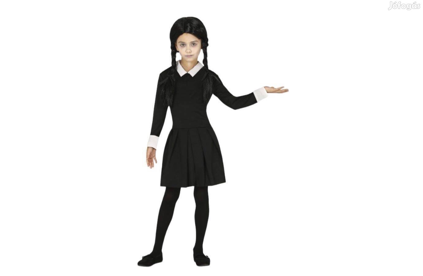 Új 5-7 év (116-122) Wednesday Addams ruha, jelmez