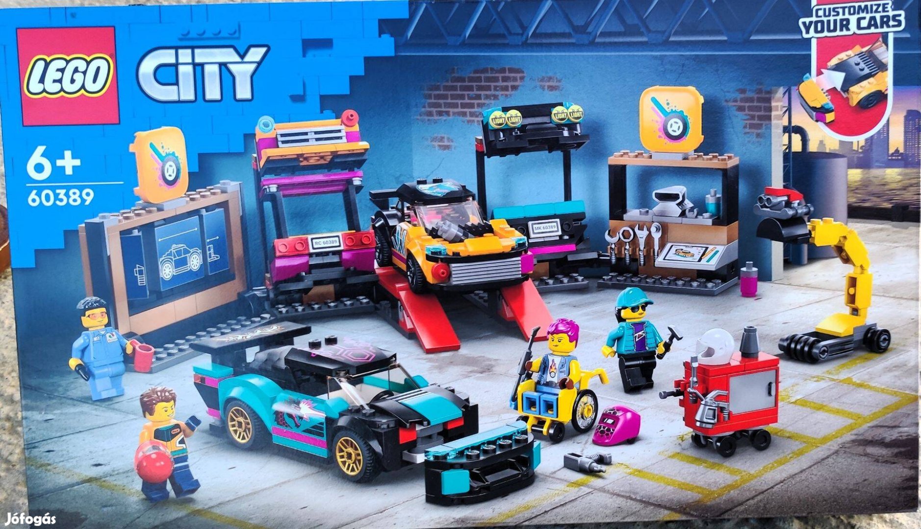 Új 60389 LEGO City tuning autó műhely építőjáték építőkocka