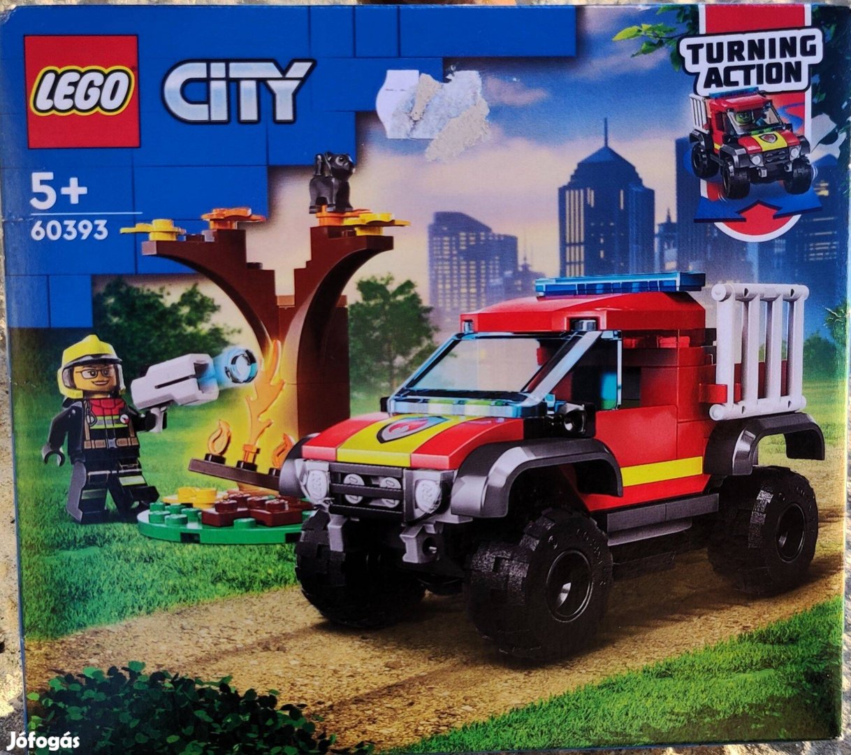 Új 60393 LEGO City tűzoltó dzsipp építőjáték építőkocka