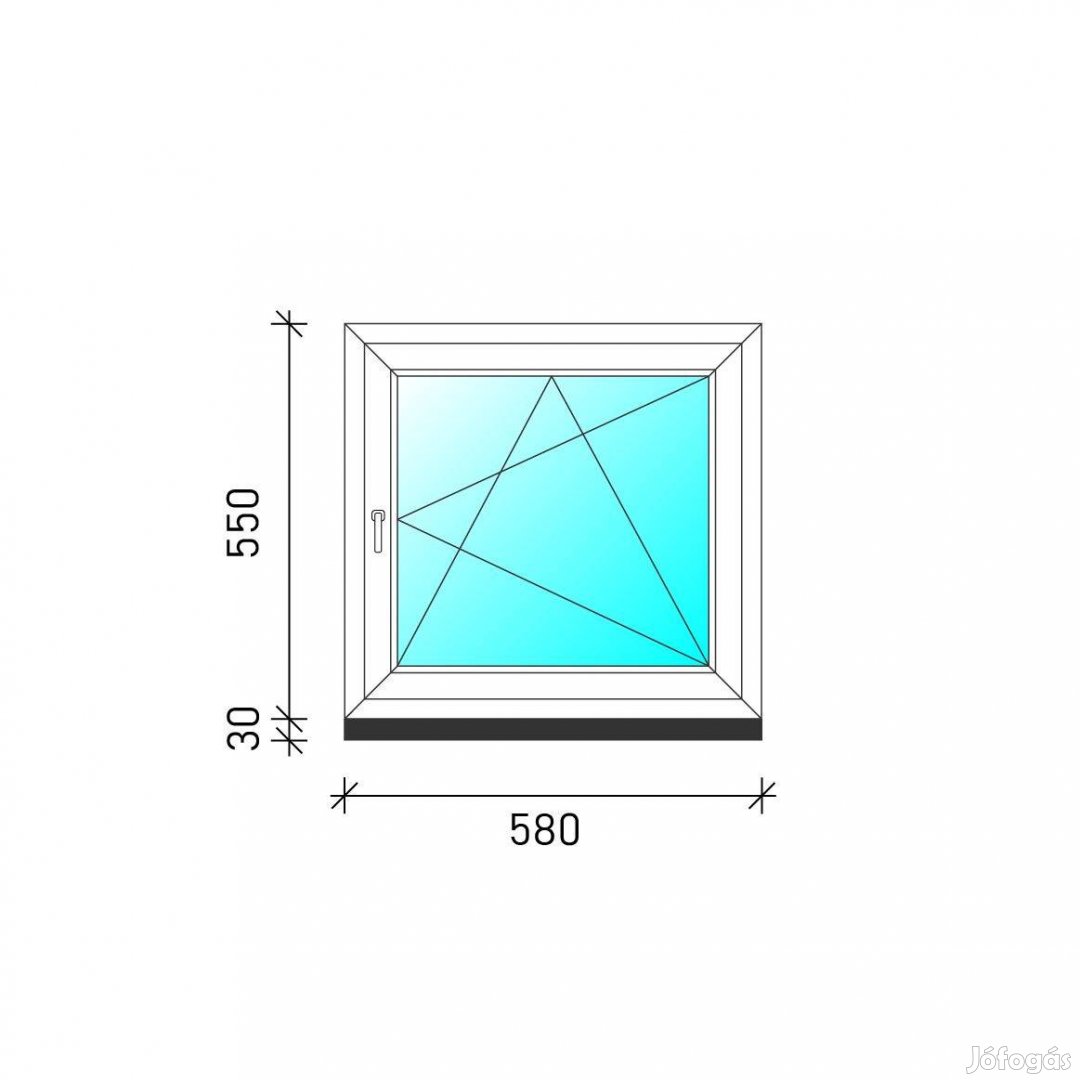 Új 60x60 Műanyag Ablak