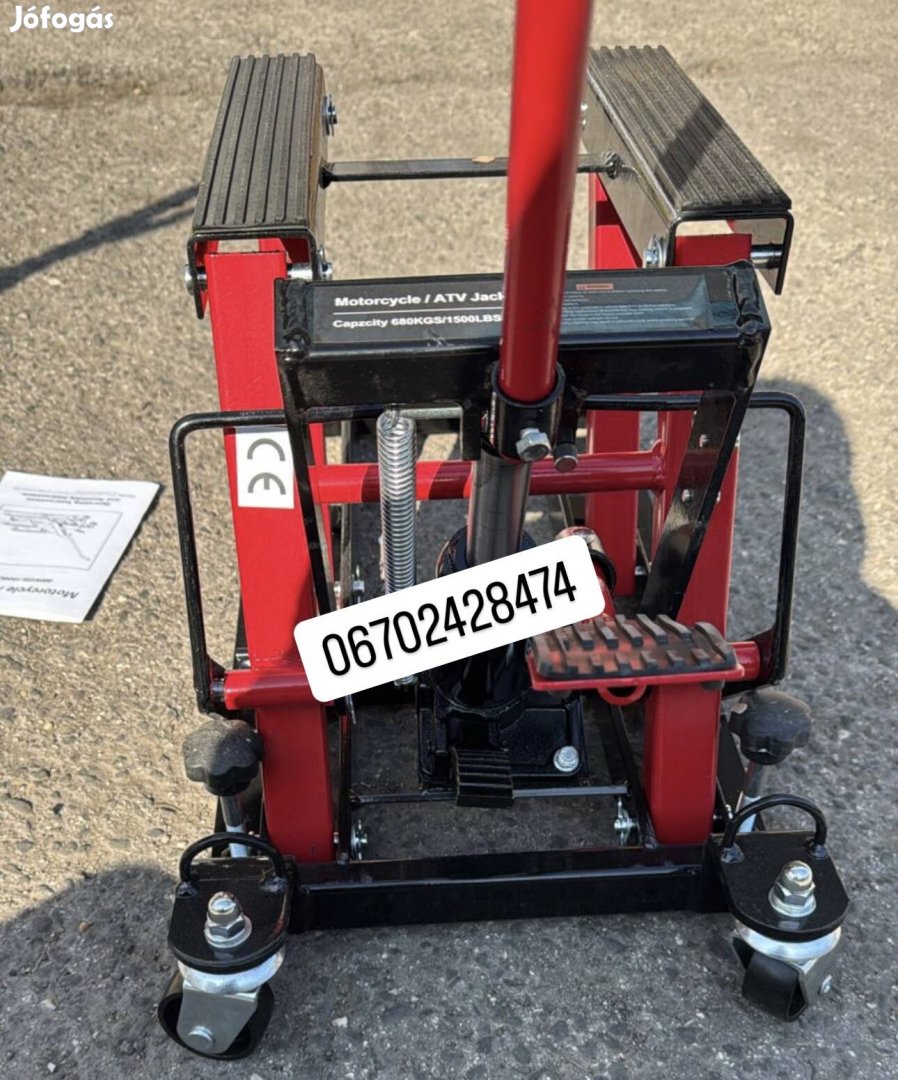 Új 680 kg hidraulikus motorkerékpár és quad emelő