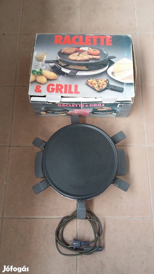 Új 6 személyes racklette grill sütő szett 