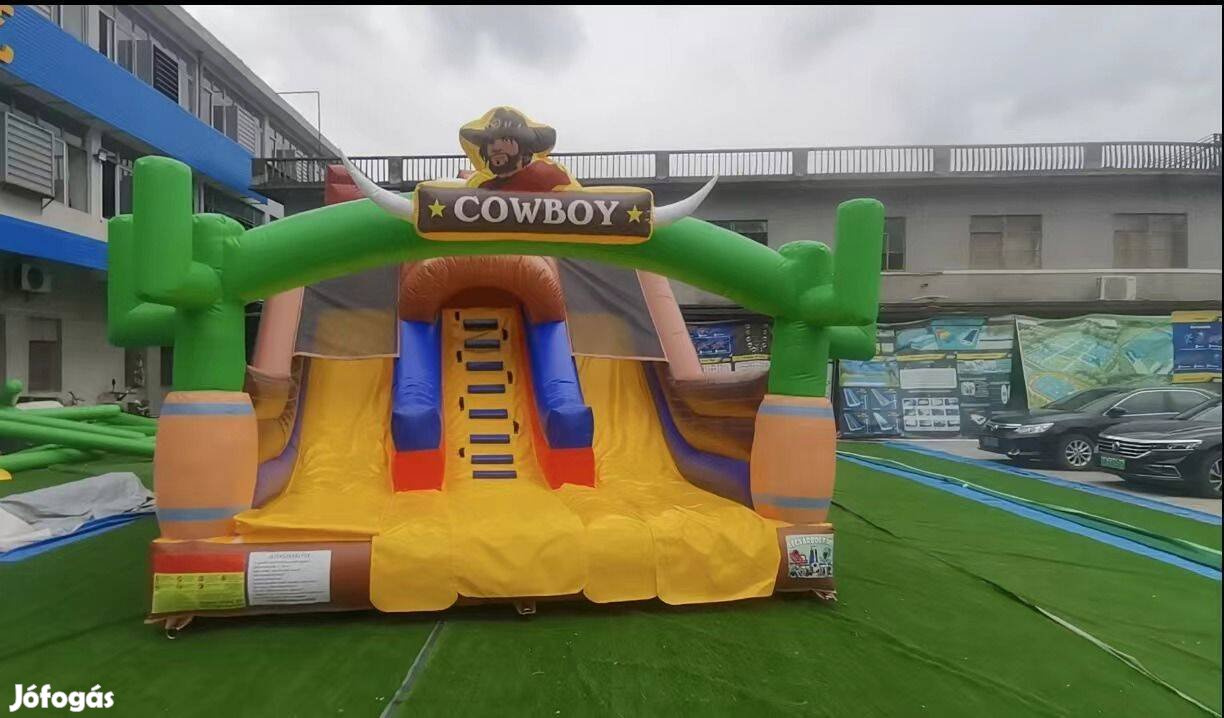 Új 6x5m Cowboy csúszda légvár ugrálóvár