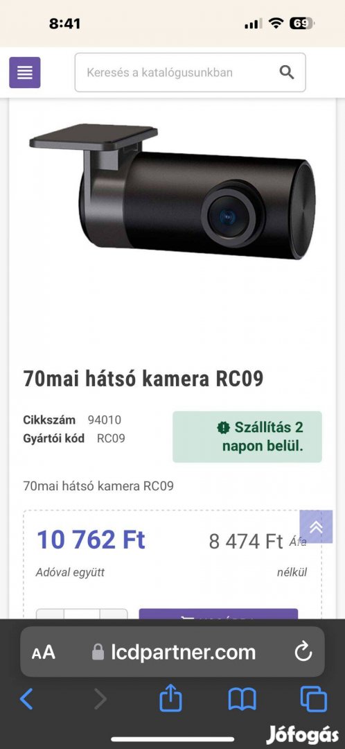 Új 70 mai rc09 hátsó kamera