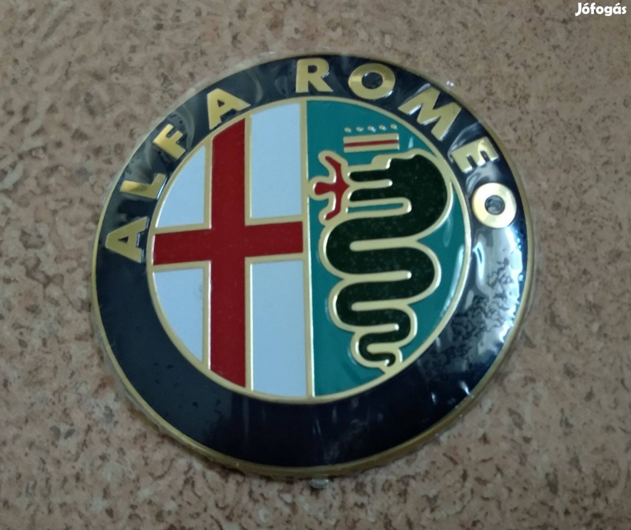 Új 74 mm-es Alfa Romeo embléma (logó, jel) többféle színben