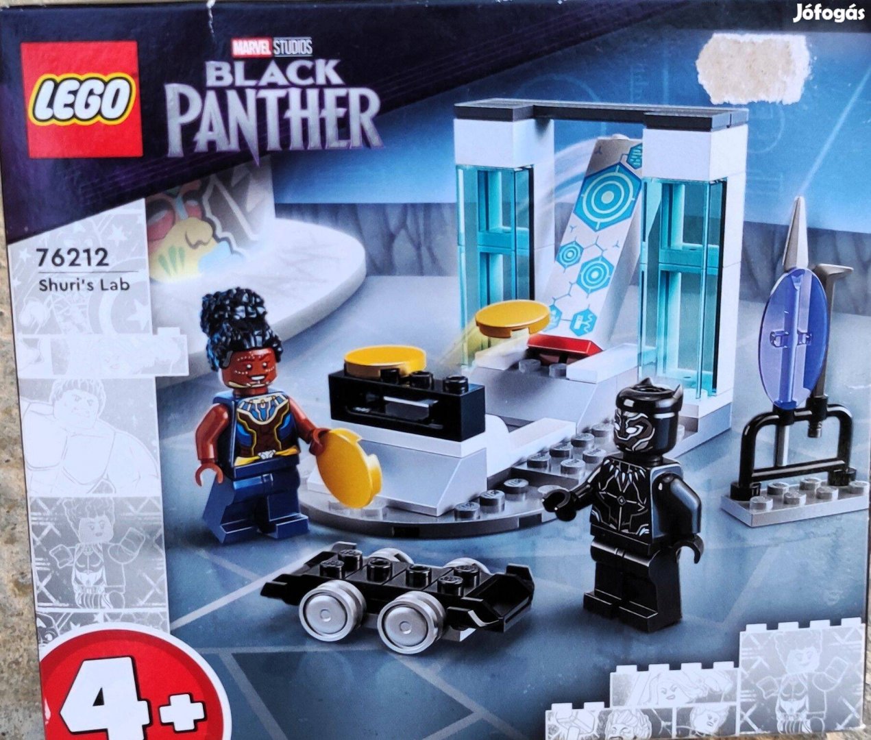 Új 76212 LEGO Marvel Fekete párduc Shuri laborja építőjáték építőkocka