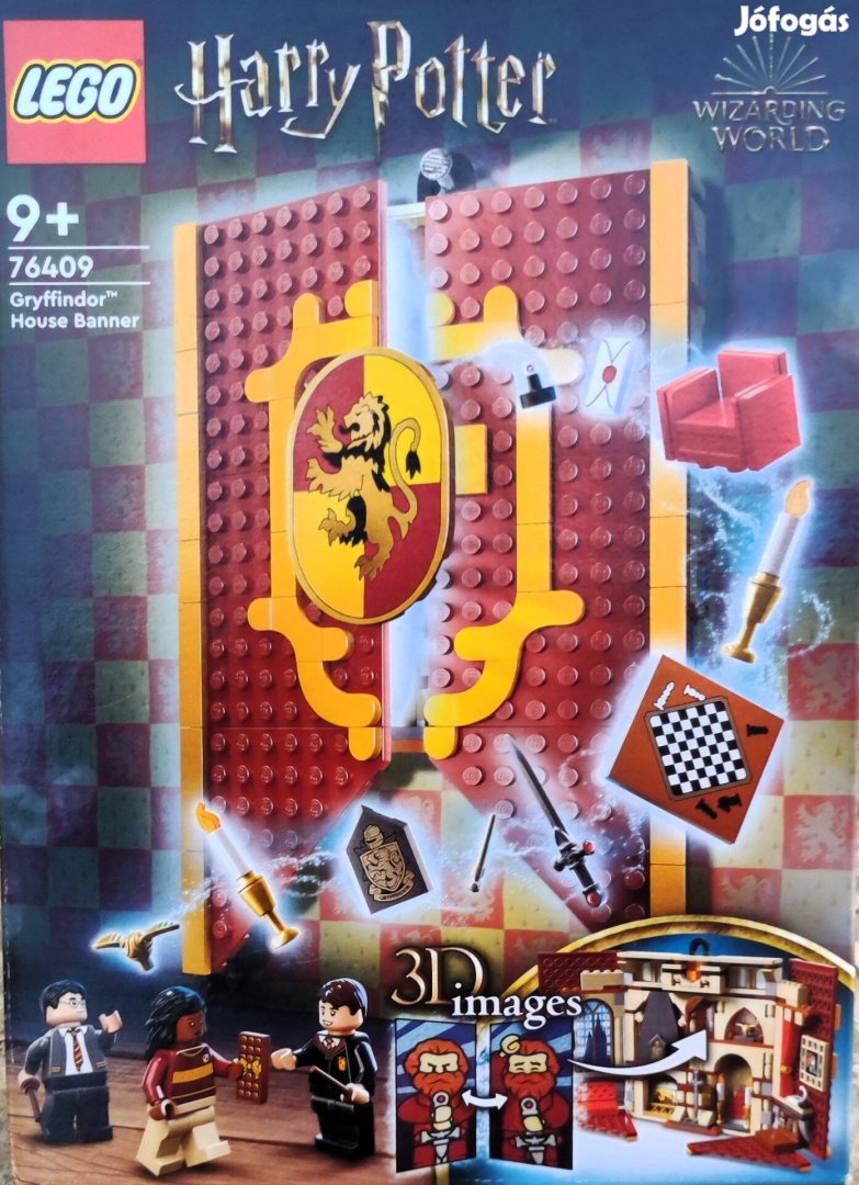 Új 76409 LEGO Harry Potter Griffendél ház címer építőjáték építőkocka